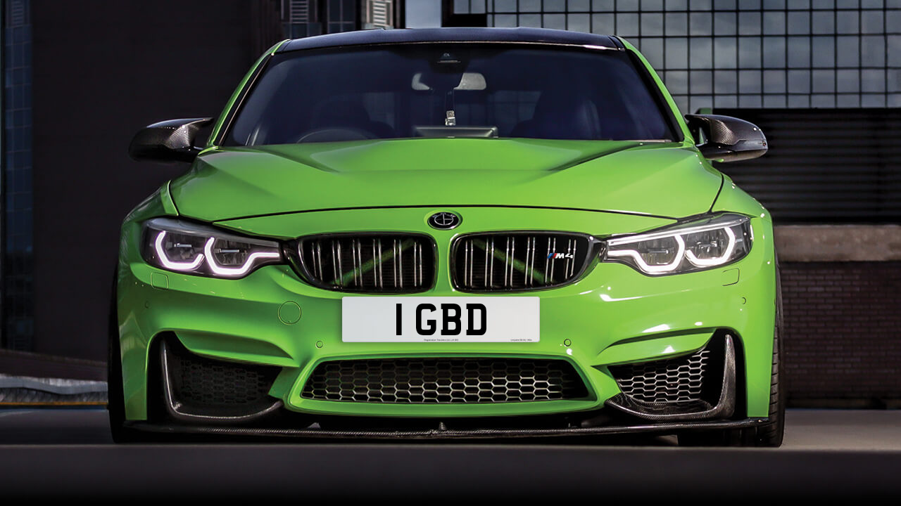 Car displaying the registration mark 1 GBD